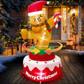 OurWarm 5FT Christmas Inflatables Gingerbread Outdoor Christmas Decorations