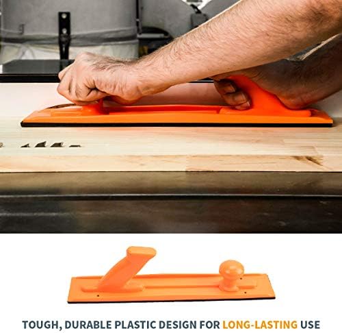 POWERTEC Push Block and Push Stick Set Fits Table Saws, Router Tables, Band Saws & Jointers, Dual Ergonomic Handles w/Max Grip, Wood Pusher Reduces Kickback & Increases Safety. 5PK (71009V)
