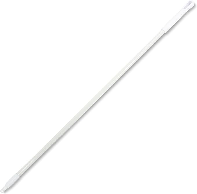 SPARTA Fiberglass Broomstick Replacement Broom Handle with Acme Threaded Tip for Industrial Cleaning Tools, Fiberglass, 60 Inches, White, (Pack of 12)