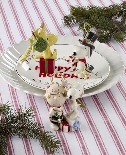 Lenox Snoopy & Woodstock Christmas Candy Cane Hanging Ornament