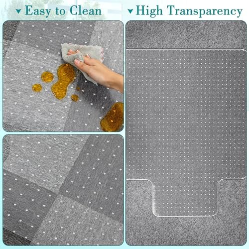 BesWin Office Chair Mat for Carpet, 30" x 48" Low Pile Carpet Protector Mat