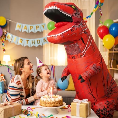 Inflatable Dinosaur Costume for Kids and Adults, Blow Up Party Suit