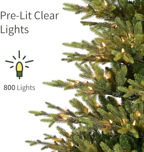 Puleo International 9ft Pre-Lit Slim Balsam Fir Christmas Tree
