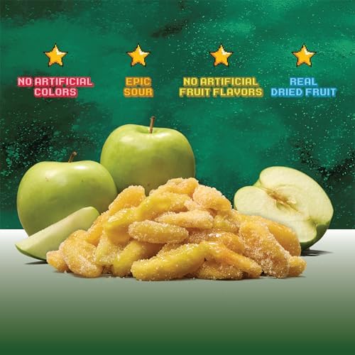 Final Boss Sour Fruit Candy, Green Apple, Level 4, 4 Pack