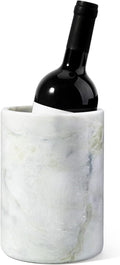 Marble Wine Bottle Chiller Bucket,Versatile Wine Chillers for Bottles, Handcrafted Wine & Champagne Cooler for Parties, Dinner - Luxury Kitchen Utensil Holder Ideal for Wine Enthusiasts, White