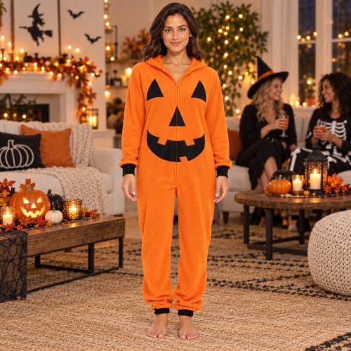 Just Love Women's Adult Onesie Skeleton Halloween Costume with Hood