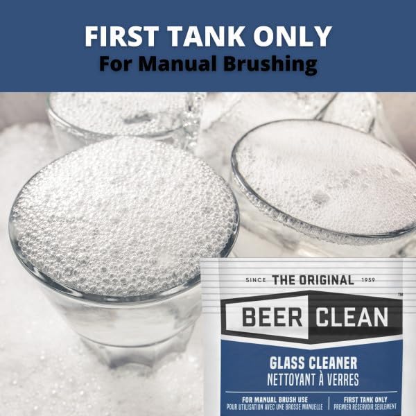 990221 Glass Cleaner for Manual Brushing, Restaurant Barware & Glass Cleaning System, Powder Packets, 0.5-Ounce (1 Packet)