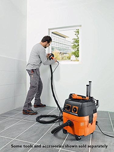 Fein Turbo I Wet/Dry Dust Extractor, Ultra-Quiet Vacuum - 5.8-Gallon Capacity, 151 CFM Suction, Anti-Static System, 13 ft Hose, 19 ft Cord, Includes Hose and Filter - 92035236090