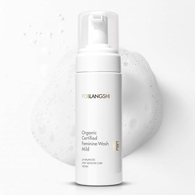 100% Natural Ingredients Premium Organic Feminine Wash, pH Balanced, Fragrance Free Intimate Cleanser, Gentle Daily Foam with Probiotics for Sensitive Skin, Reduce Odor, Vegan, Korea No.1