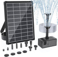 Antfraer Solar Fountain Pump 7W, Solar Water fountain for Bird Bath with Dry-Run Protection, Double-Layer Nozzles & 5Ft PVC Tubing for Bird Bath Small Pond Waterfall DIY Features