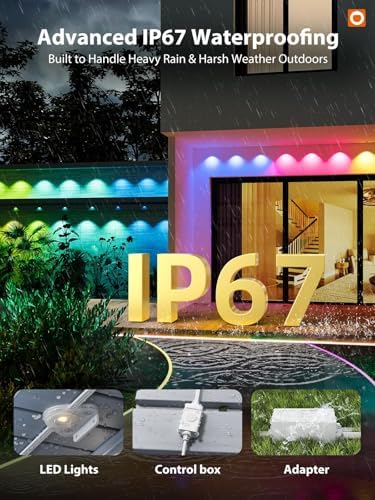 addlon Permanent Outdoor Lights, Smart RGB+IC LED Lights for House Outdoor