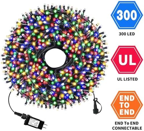 MZD8391 105FT 300LED Christmas Light Outdoor Indoor,Christmas Tree Light