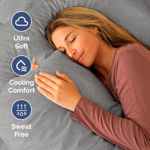 Short Queen Size 4 Piece Bed Sheet Set - RV Short Queen - Heathered Grey