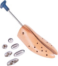 FootFitter Premium Professional One‑Way Shoe Stretcher, Width Expansion | Heavy Duty Wooden Shoe Stretcher Extends Up to ½ a Size, Provides Targeted Relief for Tight Areas with Metal Spot Plugs