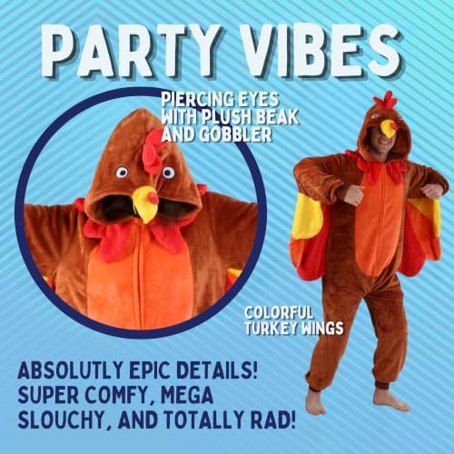 Funziez! Slim Fit Adult Onesie - Animal Costume - Plush Unisex Halloween One Piece Cosplay Suit for Women and Men