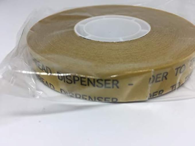 ATG Transfer Gun Double Side Refill Tapes, Reverse Wound Adhesive Transfer Tape Acid Free Gold Paper Liner ATG-7502, 1/2" x 36YD Pack of 1