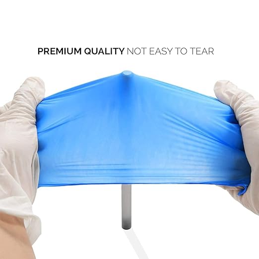 Basic Medical Synmax Vinyl Exam Gloves - Latex-Free & Powder-Free - Medium, BMPF-3002(Case of 1,000) Blue
