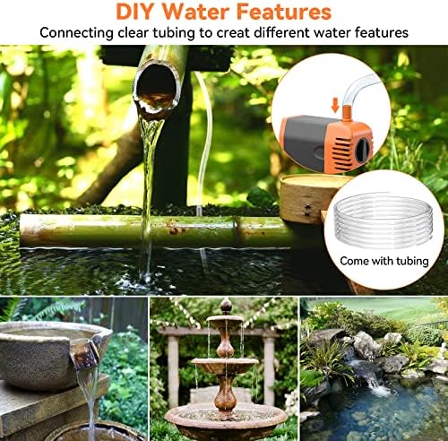 POPOSOAP Solar Fountain Pump Outdoor, 35W Solar Powered Water Pond Pump with 480GPH Adjustable Flow Rate for Garden Pond Fish Waterfall Hydroponics Pool