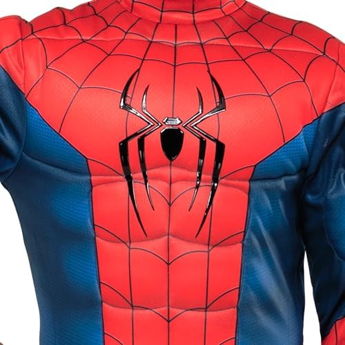 MARVEL Spider-Man Brand New Day Official Youth Halloween Costume - Premium Quality Padded Jumpsuit with Pull On Fabric Mask