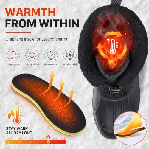 Snow Boots for Men Waterproof Lightweight Winter Men's Snow Boots