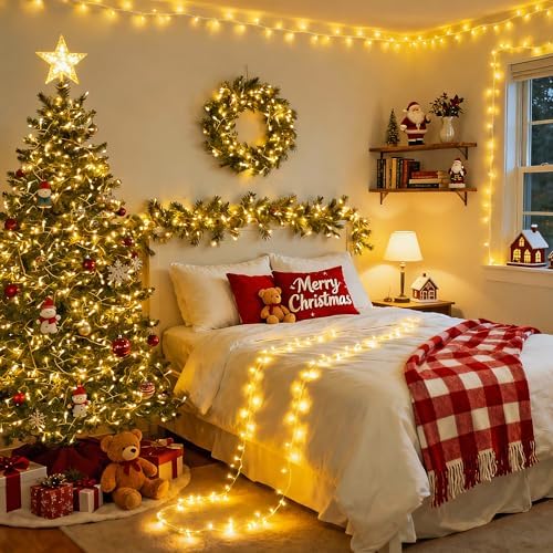 JMEXSUSS 168FT 600 LED Christmas Lights Outdoor Waterproof String Lights
