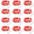 Brightown 12 Pack LED Fairy Lights, Waterproof, Red, 7 Feet, 20 LEDs, Battery Operated, Flexible Silver Wire, Safe, Energy Saving, Long-Lasting, Indoor and Outdoor Use