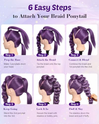 Halloween Costume Kids Pop Singer Golden Costume Girls with Wig Purple Braiding Ponytail Hair Extension Dress Set