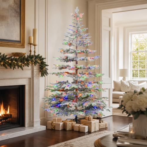 Hykolity 6ft Prelit Sparse Christmas Tree with 250 Multicolor LEDs