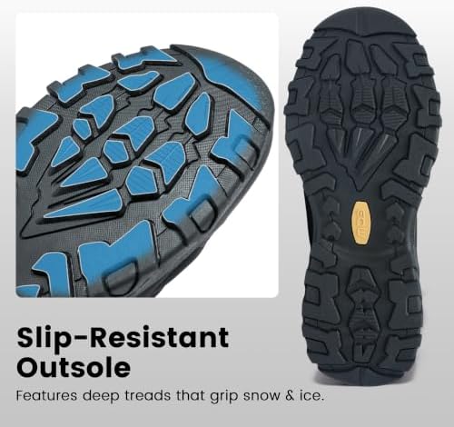 EQW Men's Waterproof Snow Boots Insulation Lightweight Non-Slip
