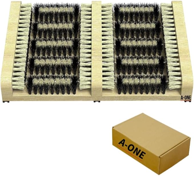 A-ONE Boot Brush – Flat Door Scrubber - All Weather Shoes & Boots Cleaner, Removes Snow, Sand and Mud – 14.2 x 10 in. Boot Scrubber Door Mat Outdoor Boot Brush
