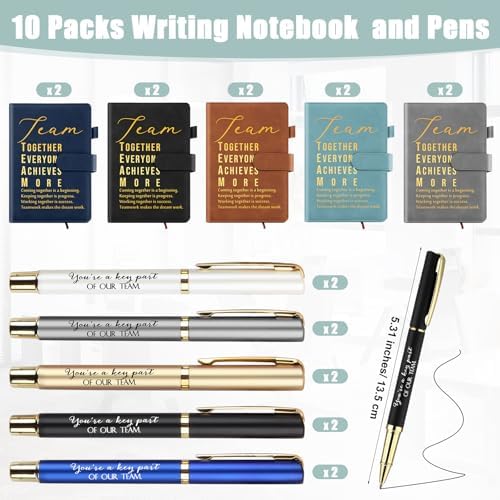 Kosiz 20 Pcs Employee Appreciation Gift Bulk Notebook Pen, Multicolor, Team