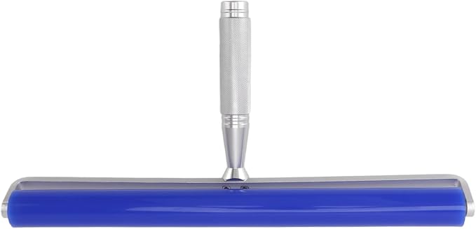 Dust Remover Manual Roller, Silicone Manual Roller, Silicone Cleaner Laminated Static Lint Remover with Metal Handle Blue Cleaner Tool for