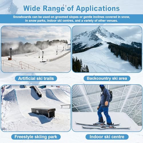 Snow Scooter/Sled for Adults - Reinforced Alloy Frame, 360° Steering Handle, All-Terrain Outdoor Ski Board, Dual Skis for Maximum Control On Slopes and Untracked Snow Wood