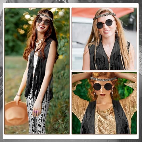 Leumoi 5 Pcs 60s 70s Costume for Women Disco Outfits