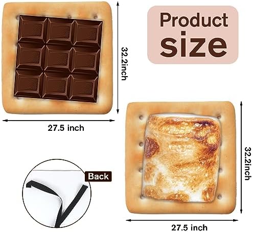 2 Pcs Halloween Couple Costume Marshmallows and Chocolate Tunic Costume