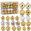 111 Pcs Blue & Clear Christmas Ball Ornaments, Shatterproof