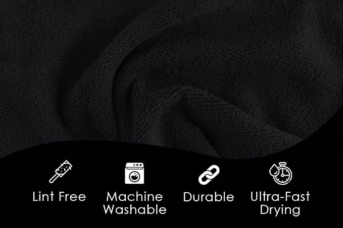 Avalon Towels Microfiber Cleaning Cloths (Value Pack of 36) - Size 16 x 16 Inches, Highly Absorbent Cleaning Rags, Lint Free, Reusable and Washable, Microfiber Towels for Cars