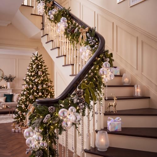 Roowest 4 Sets Large Iridescent Christmas Ball Clusters Ornaments Decor