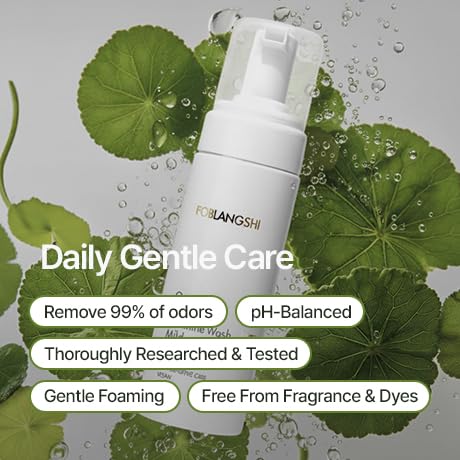 100% Natural Ingredients Premium Organic Feminine Wash, pH Balanced, Fragrance Free Intimate Cleanser, Gentle Daily Foam with Probiotics for Sensitive Skin, Reduce Odor, Vegan, Korea No.1