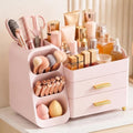 Large Capacity Makeup Organizer Countertop with Makeup Brush Holder for Vanity, Thickened Material, Bathroom Countertop Organizer Skin Care Perfumes Storage, Teen Girl Gifts for 12-23 Year