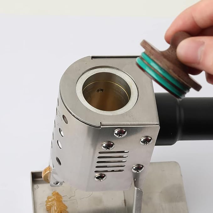 Hand Push Hot Melt Glue Rolling Machine, Portable Digital Display Leather Bag Gluing Machine with Temperature Control 200W 50ML (5MM Rubber Roller)