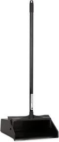 Carlisle FoodService Products Duo-Pan Upright Dust Pan with Serrated Yoke for Floor Cleaning, Restaurants, Office, and Janitorial Use, Plastic, 30 Inches, Black