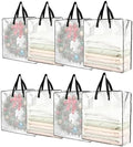Garvee Christmas Wreath Storage Container, 8 Pack Moving Bags with Zipper