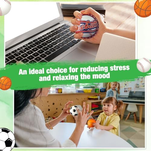 Yunsailing 108 Pcs Mini Sensory Fidget Ball 2.4" Relief Toys, Sports Ball