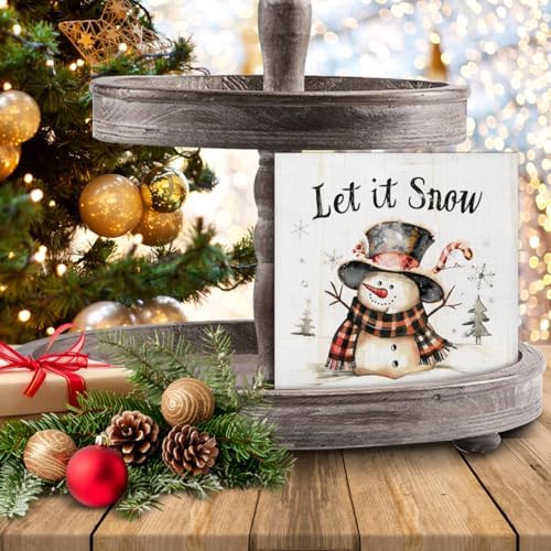 Let It Snow Christmas Decorations - Christmas Winter Snowman Decor