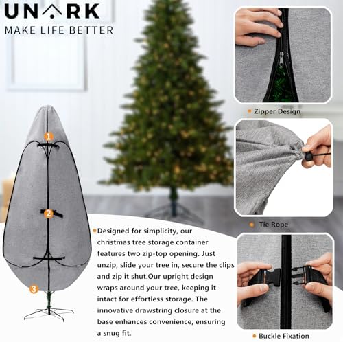 Upright Christmas Tree Storage Bag - 7.5 Ft, Fits 6 Ft to 7.5 Ft Trees