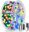 BrightChristmas 300 LED 98 FT Christmas Lights, Waterproof Outdoor String Lights with Remote and Timer, Christmas Tree Lights with 8 Modes Dimmable, Fairy Lights for Holiday Decor (Multicolor)