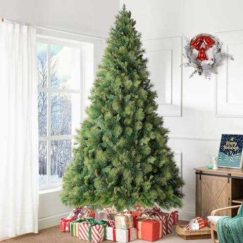 Naomi Home Vail 9ft Artificial Prelit Pine Cone Christmas Tree
