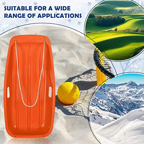 Jerify 6 Pcs 35 in Plastic Snow Sled for Kids Adults