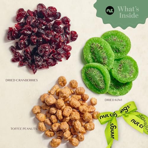 NUT CRAVINGS - Dried Fruits & Mixed Nuts Acrylic Tower (3 Tier Assortment)